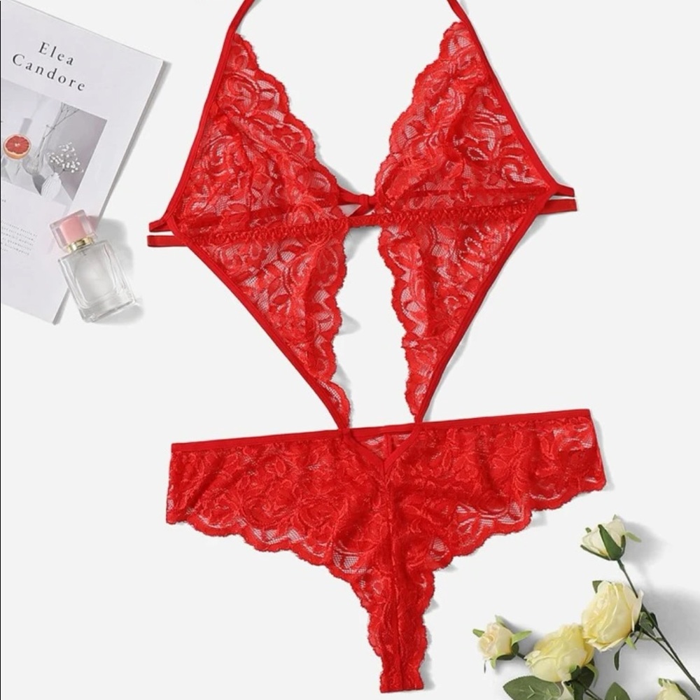 New Plus Size Lace Teddy Lingerie